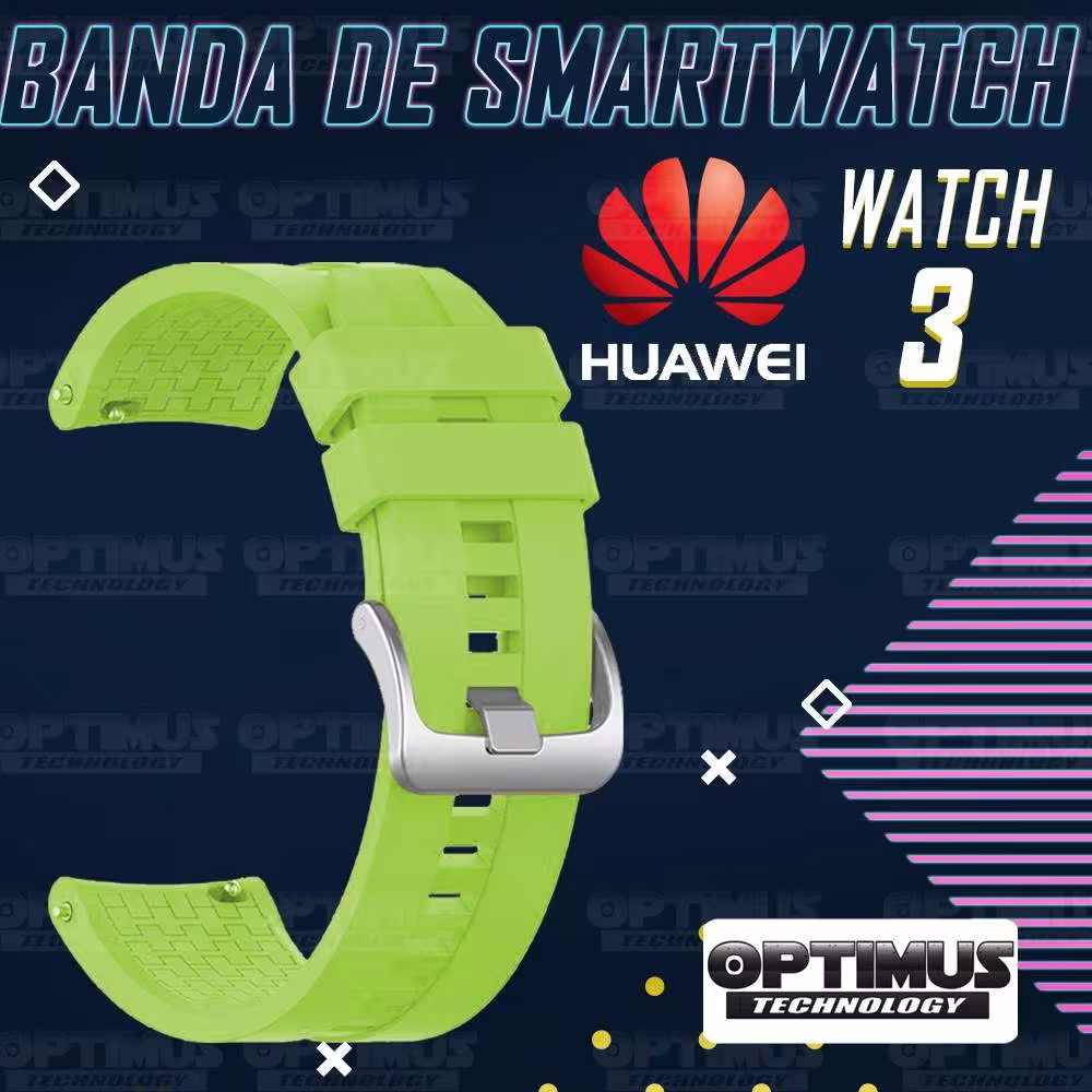 Correa Pulso de Goma 22mm para reloj Smartwatch Huawei Watch 3 | OPTIMUS TECHNOLOGY™ | CRR-GM-HW-3 |