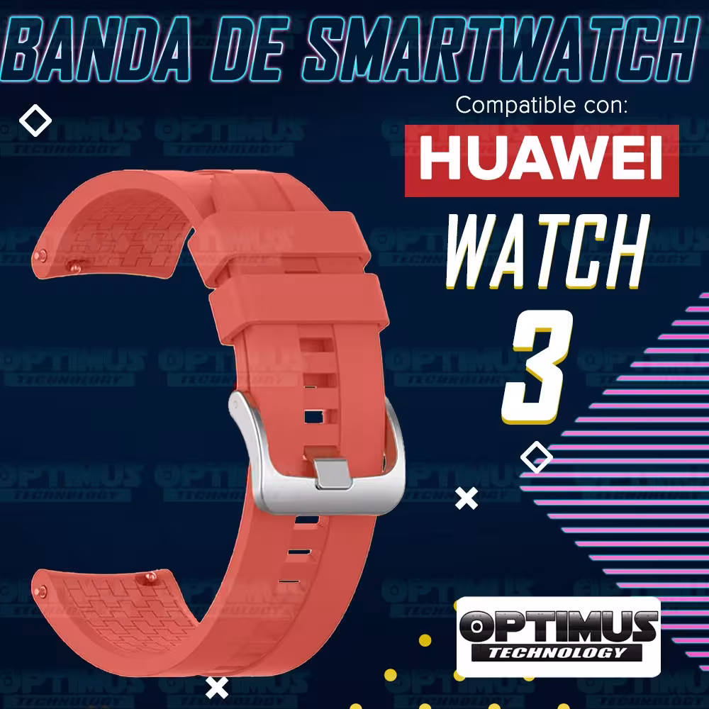 Correa Pulso de Goma 22mm para reloj Smartwatch Huawei Watch 3