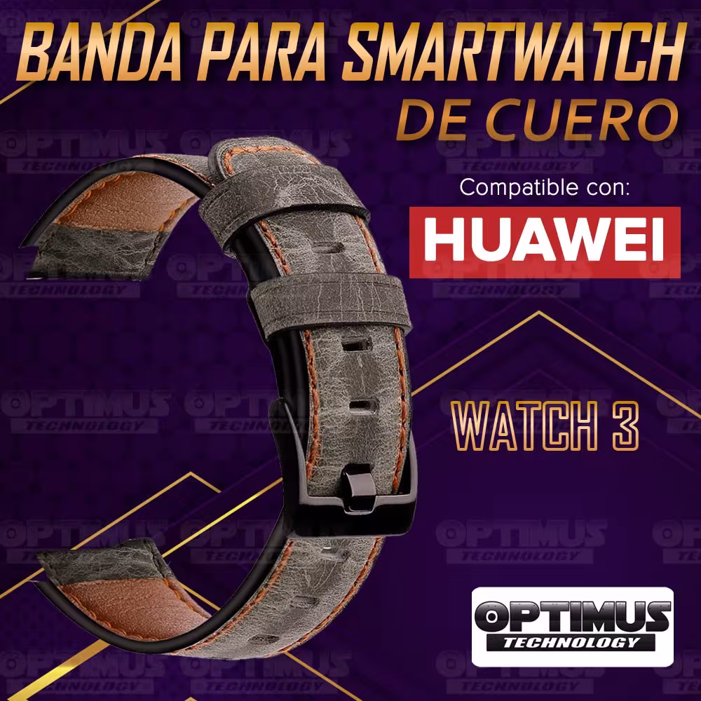 Pulso Manilla Correa De Cuero Smartwatch Huawei Watch 3