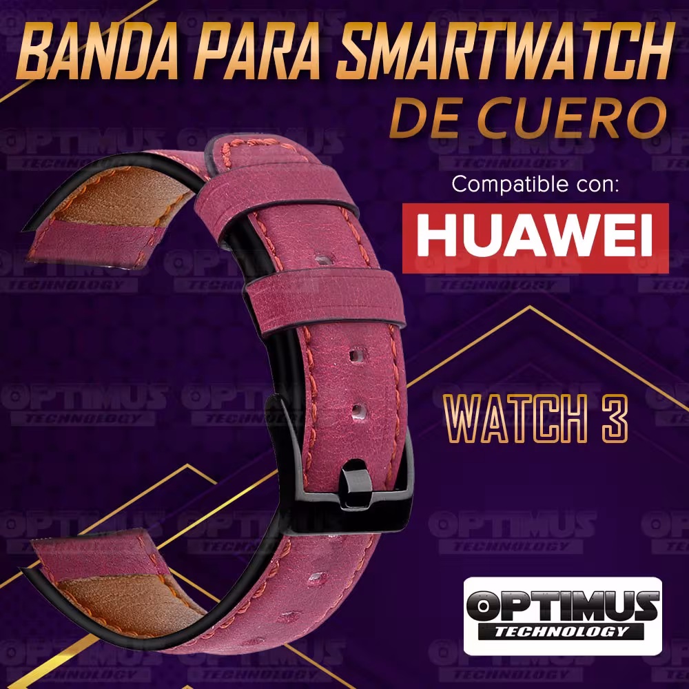 Pulso Manilla Correa De Cuero Smartwatch Huawei Watch 3