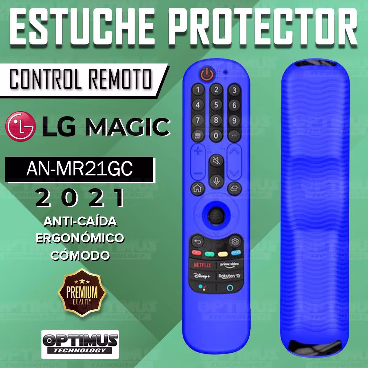 Funda Forro Estuche protector Control Remoto de Smart TV LG MAGIC 2021 AN-MR21GC | OPTIMUS TECHNOLOGY™ | EST-CTRL-LG-MGC |