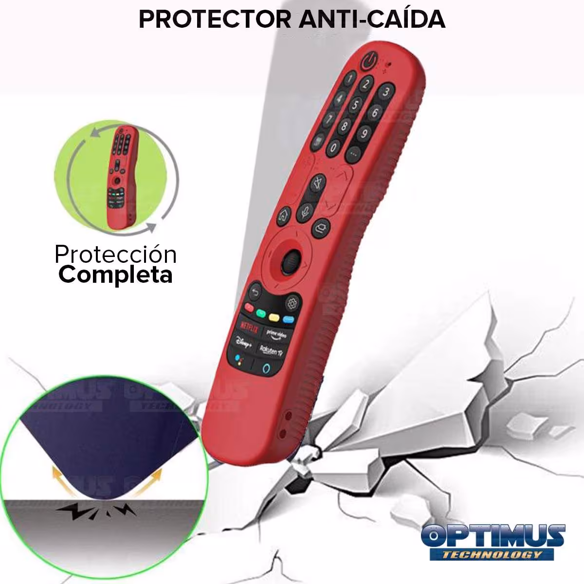 Funda Forro Estuche protector Control Remoto de Smart TV LG MAGIC 2021 AN-MR21GC | OPTIMUS TECHNOLOGY™ | EST-CTRL-LG-MGC |