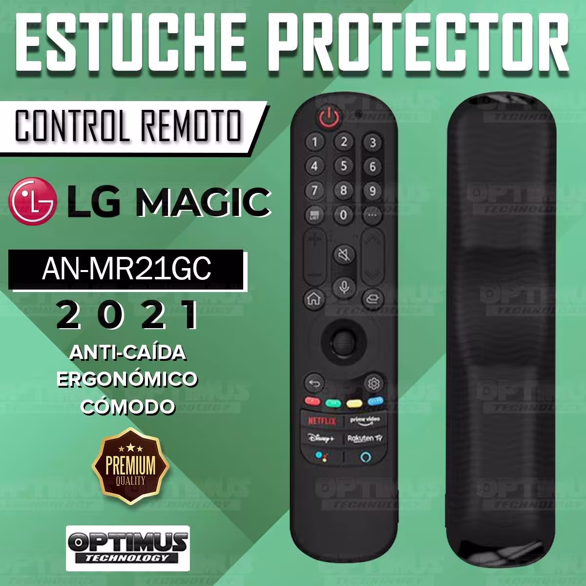 Funda Forro Estuche protector Control Remoto de Smart TV LG MAGIC 2021 AN-MR21GC | OPTIMUS TECHNOLOGY™ | EST-CTRL-LG-MGC |