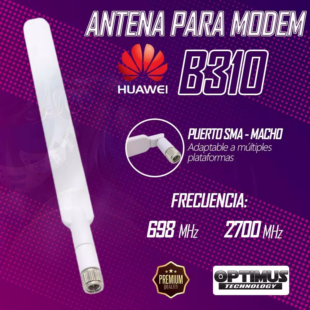 Antena 4g Modem Enrutador Huawei B310 Entrada SMA múltiples marcas ZTE Cisco etc | OPTIMUS TECHNOLOGY™ | 521256 |