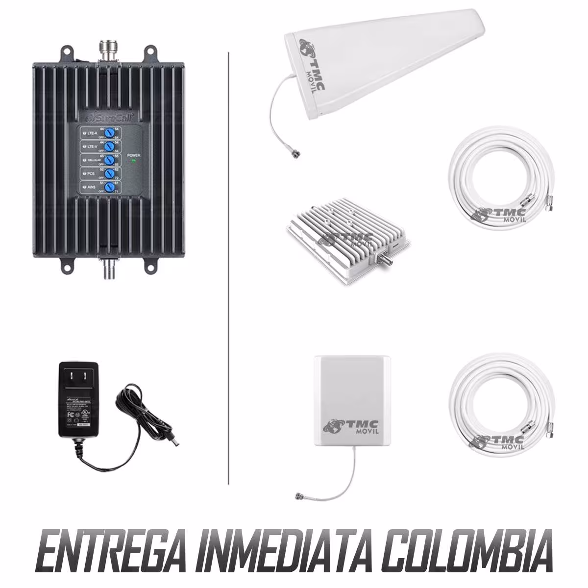KIT Amplificador De Señal Celular Surecall Fusion 4 Home MAX Repetidor Redes 4GLTE 5G con antenas SURECALL COLOMBIA - 2