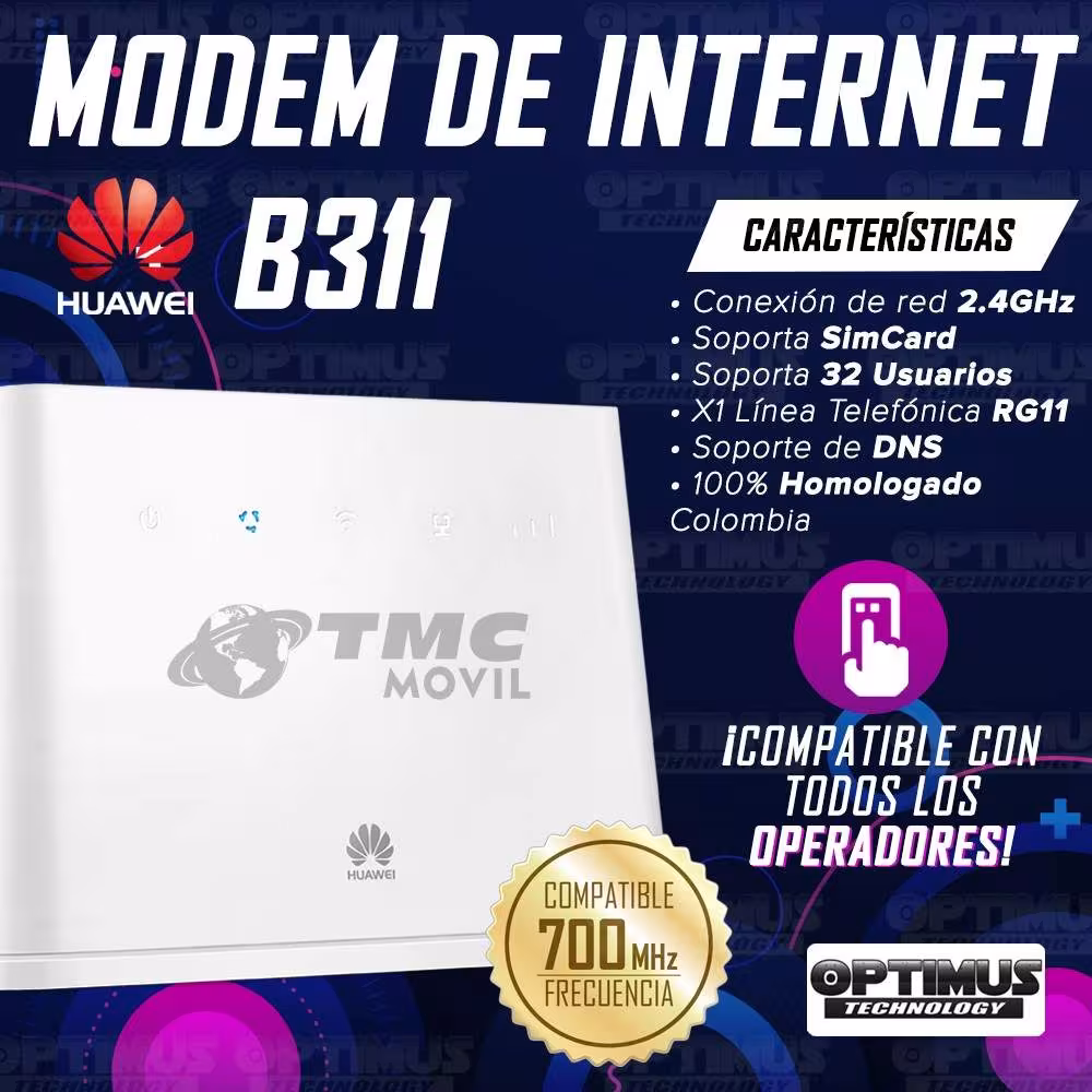 KIT Antena Amplificadora De Señal Yagi 17 Db Con Enrutador Router Huawei B311 | HUAWEI COLOMBIA | 469524 |