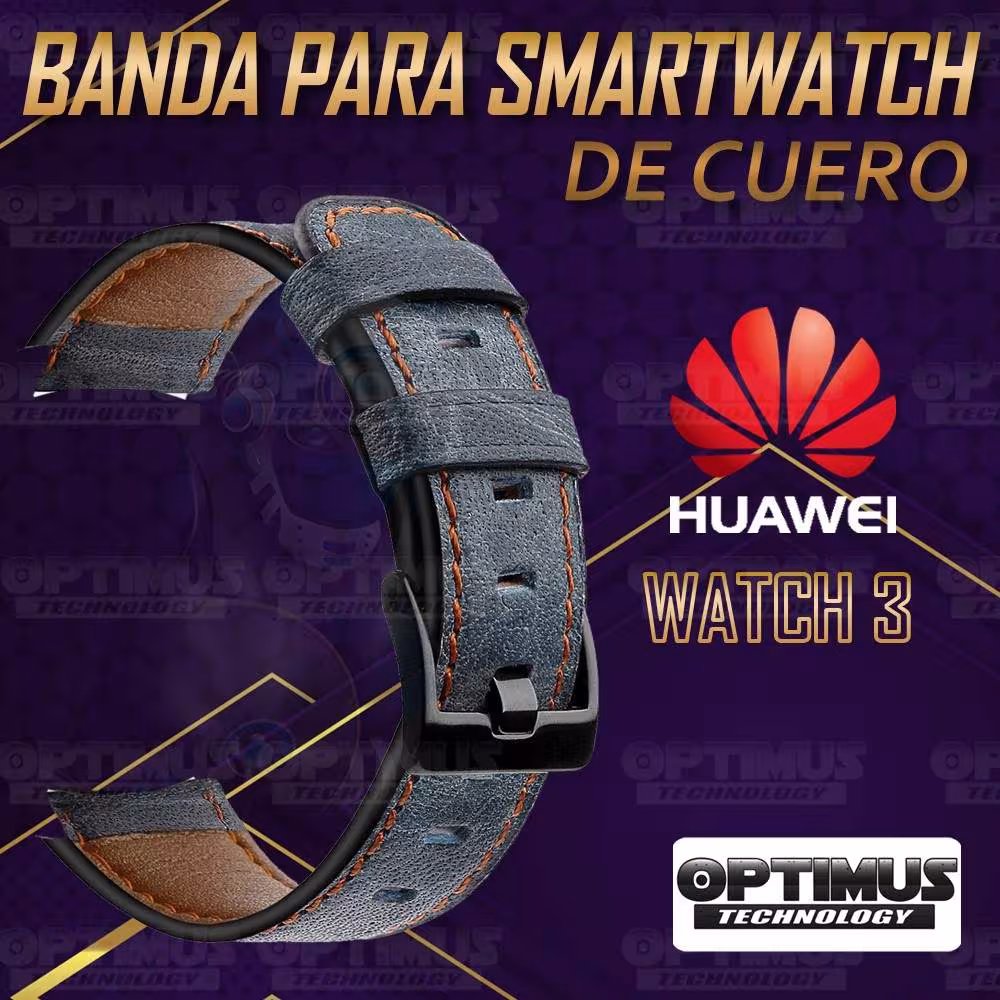 Pulso Manilla Correa De Cuero Smartwatch Huawei Watch 3 | OPTIMUS TECHNOLOGY™ | CRR-CRO-HW-3 |