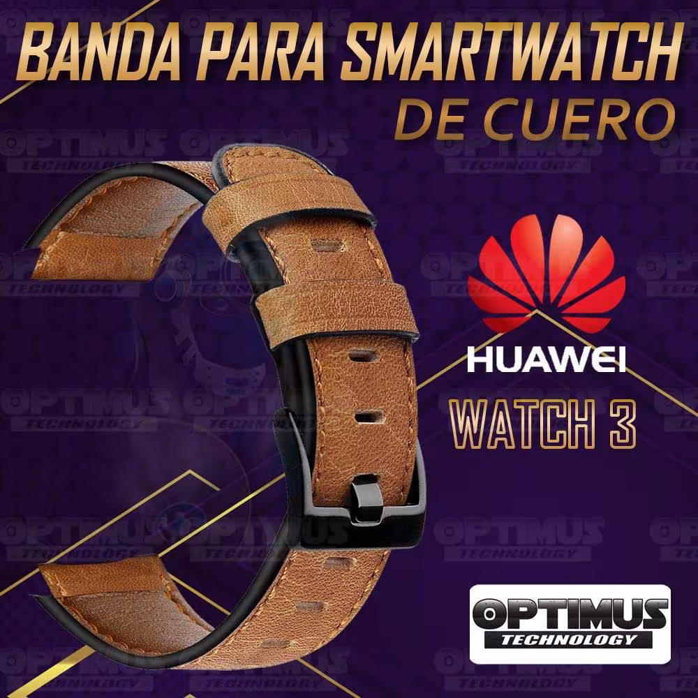 Pulso Manilla Correa De Cuero Smartwatch Huawei Watch 3 | OPTIMUS TECHNOLOGY™ | CRR-CRO-HW-3 |