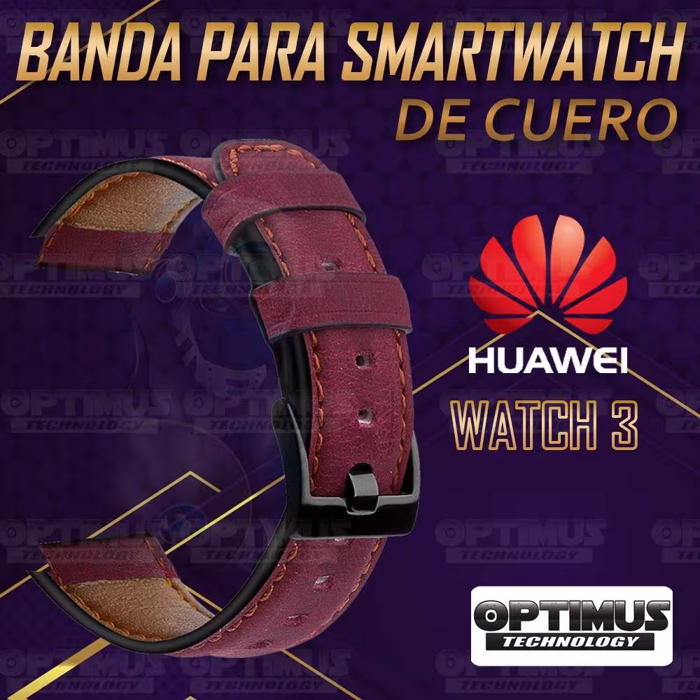 Pulso Manilla Correa De Cuero Smartwatch Huawei Watch 3 | OPTIMUS TECHNOLOGY™ | CRR-CRO-HW-3 |