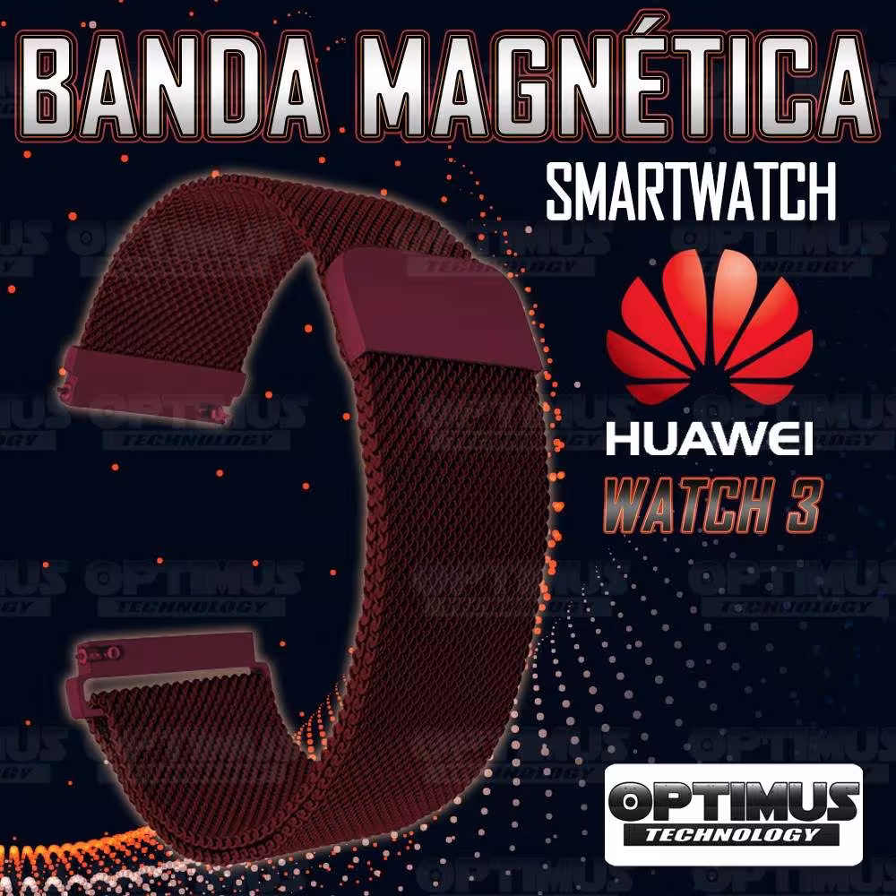 Correa Pulso Banda de Metal Magnética para reloj Smartwatch Huawei Watch 3 | OPTIMUS TECHNOLOGY™ | CRR-MGN-HW-3 |