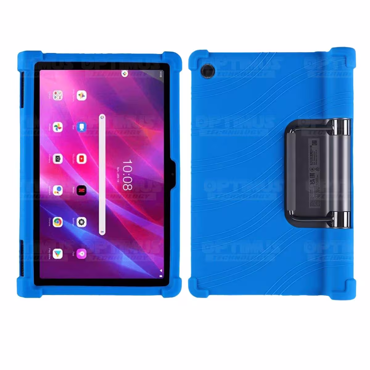 Estuche Case protector de goma Tablet Lenovo Yoga Tab 11 2021 YT-J706F Anti golpes con soporte OPTIMUS TECHNOLOGY™ - 2