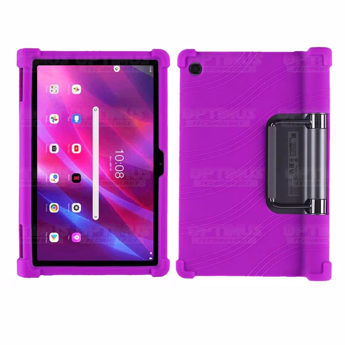 Estuche Case protector de goma Tablet Lenovo Yoga Tab 11 2021 YT-J706F Anti golpes con soporte OPTIMUS TECHNOLOGY™ - 8