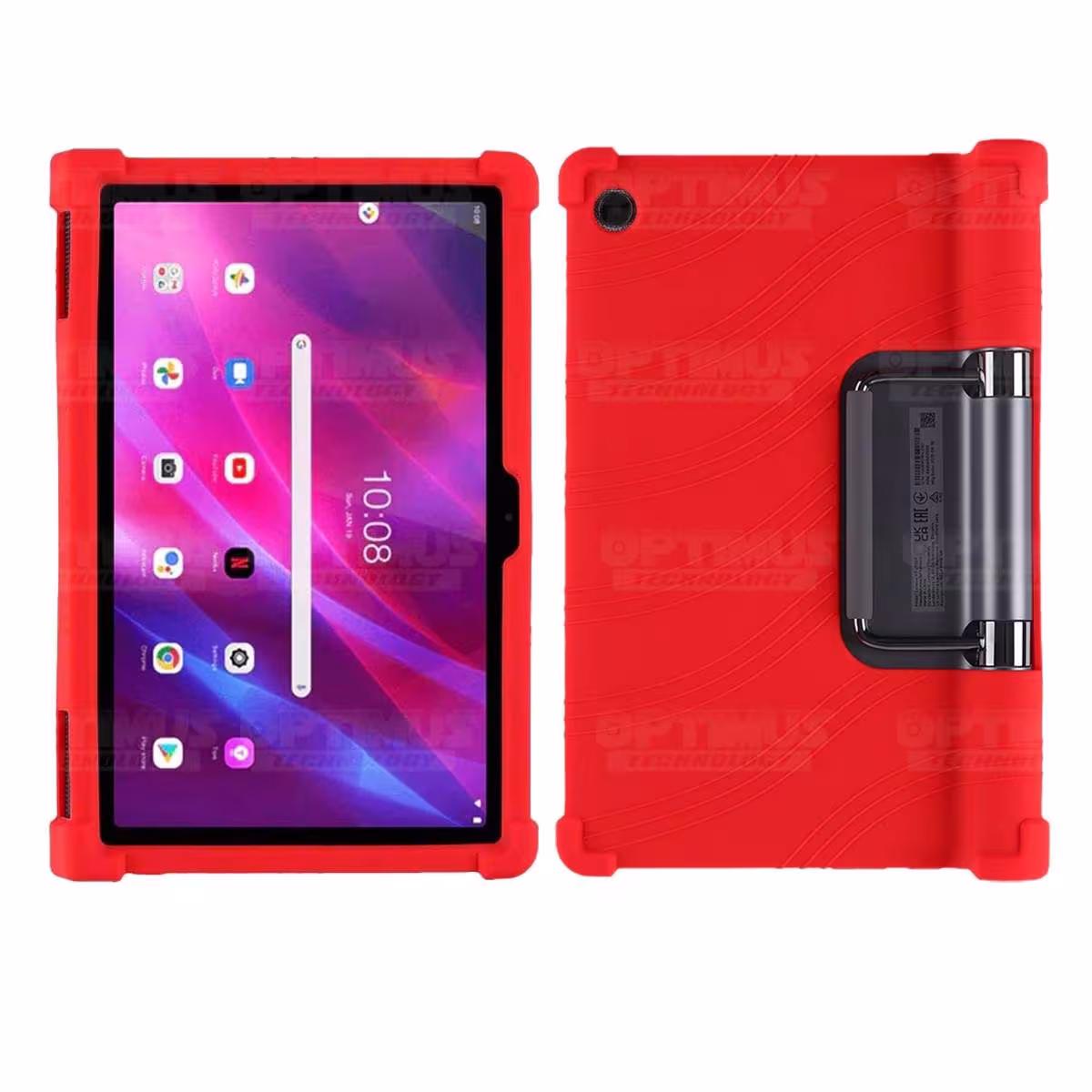 Estuche Case protector de goma Tablet Lenovo Yoga Tab 11 2021 YT-J706F Anti golpes con soporte OPTIMUS TECHNOLOGY™ - 11