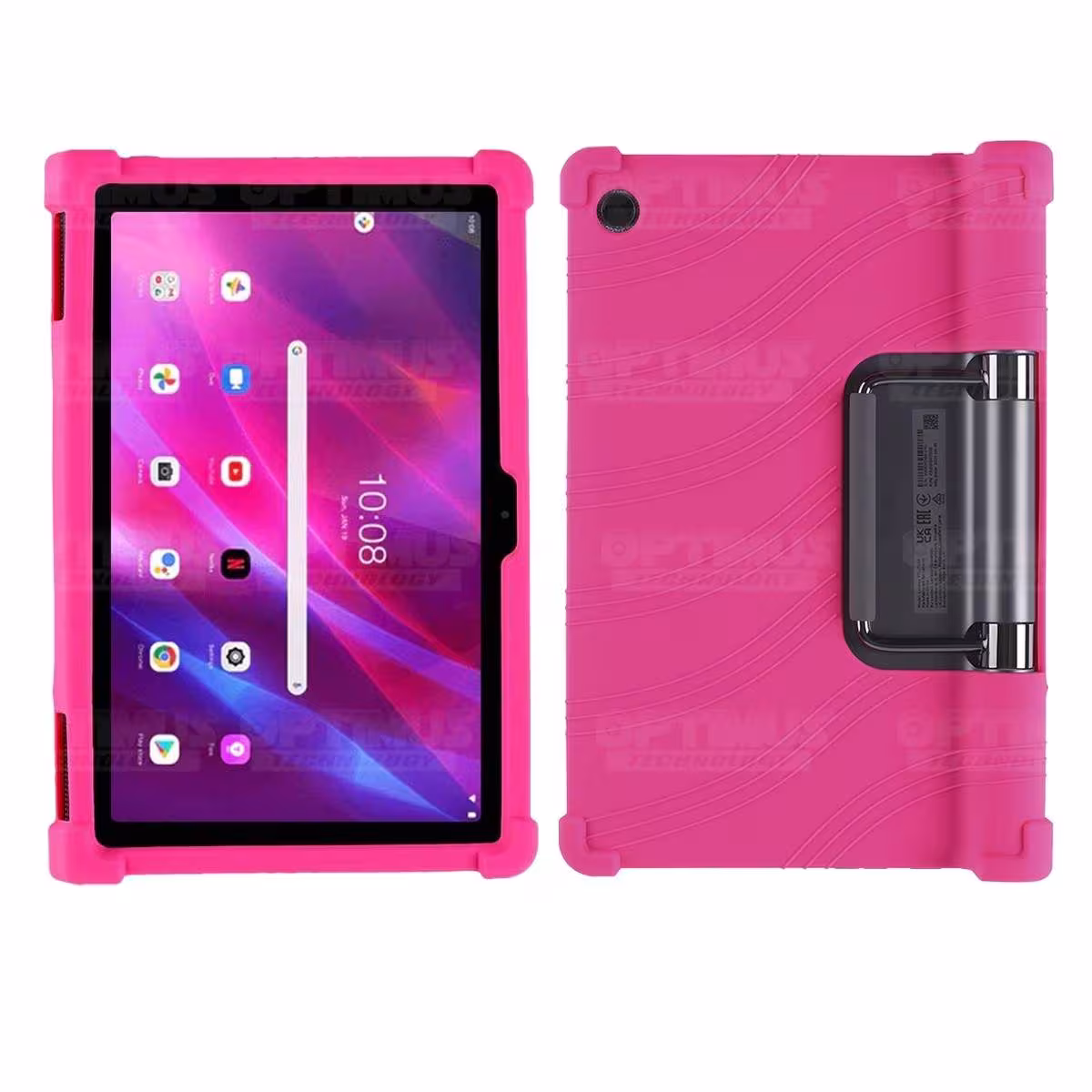 Estuche Case protector de goma Tablet Lenovo Yoga Tab 11 2021 YT-J706F Anti golpes con soporte OPTIMUS TECHNOLOGY™ - 14