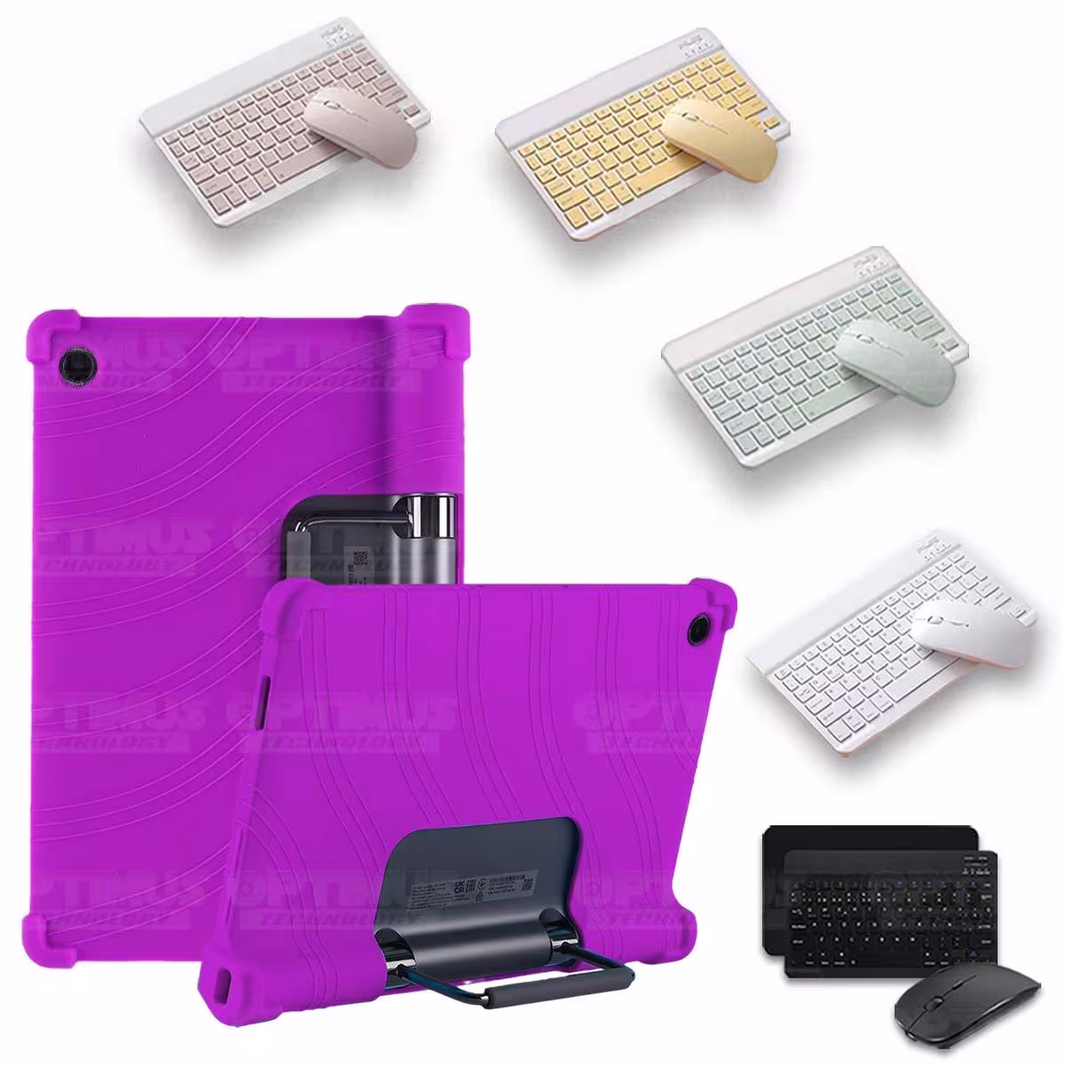Kit Case Forro Protector Antigolpes + Teclado y Mouse Bluetooth Tablet Lenovo Yoga Tab 11 2021 YT-J706F OPTIMUS TECHNOLOGY™ - 34