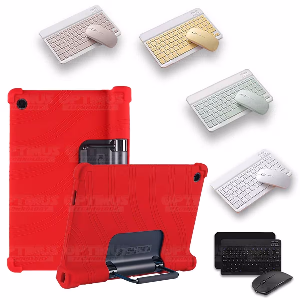 Kit Case Forro Protector Antigolpes + Teclado y Mouse Bluetooth Tablet Lenovo Yoga Tab 11 2021 YT-J706F OPTIMUS TECHNOLOGY™ - 38