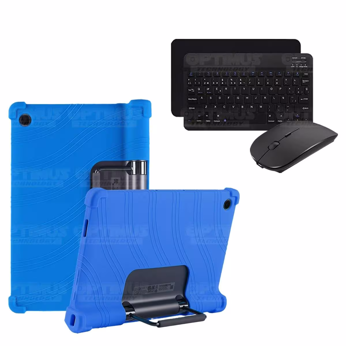 Kit Case Forro Protector Antigolpes + Teclado y Mouse Bluetooth Tablet Lenovo Yoga Tab 11 2021 YT-J706F OPTIMUS TECHNOLOGY™ - 2