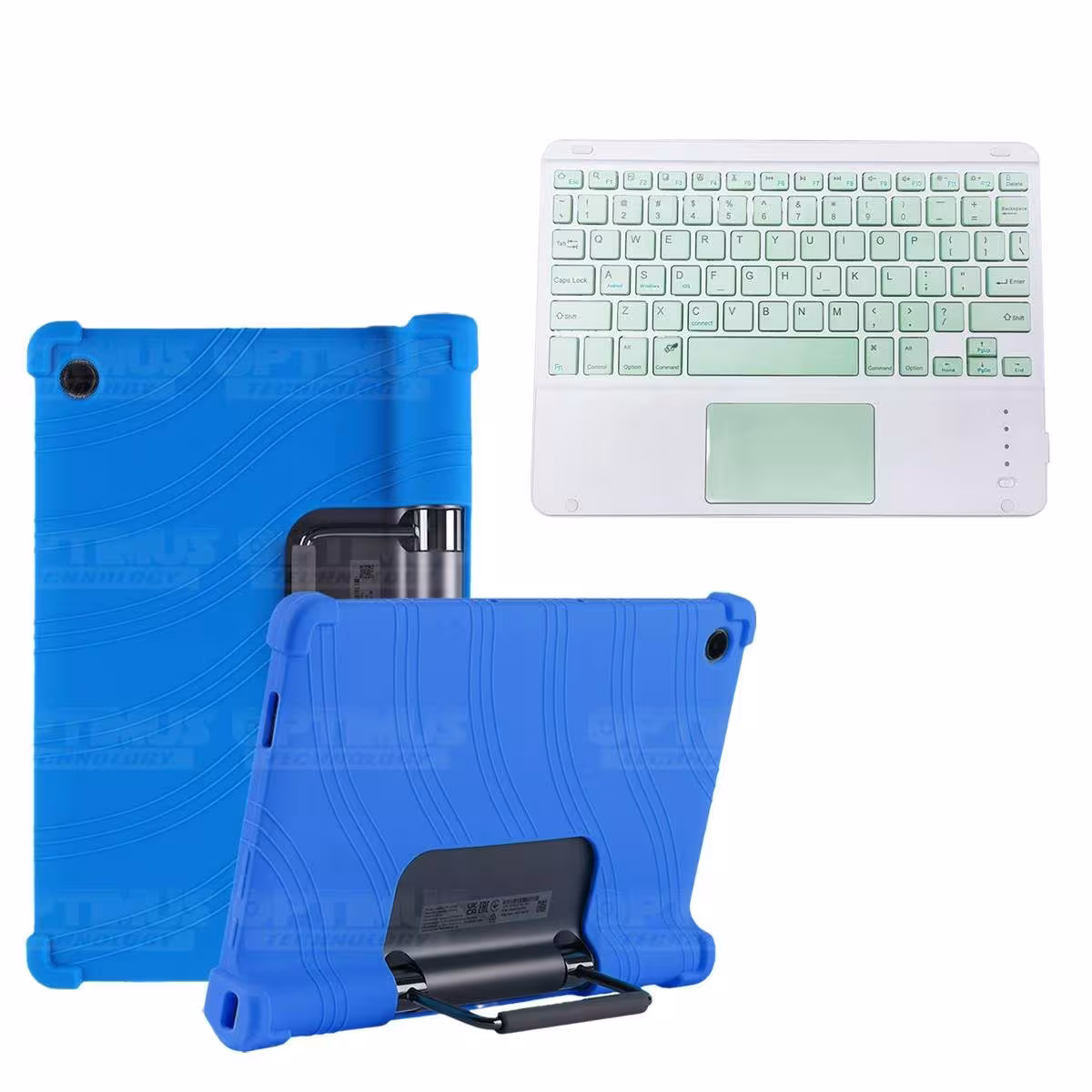 Kit Estuche Protector Antigolpes + Teclado Mouse Touchpad Bluetooth Lenovo Yoga Tab 11 2021 YT-J706F OPTIMUS TECHNOLOGY™ - 1