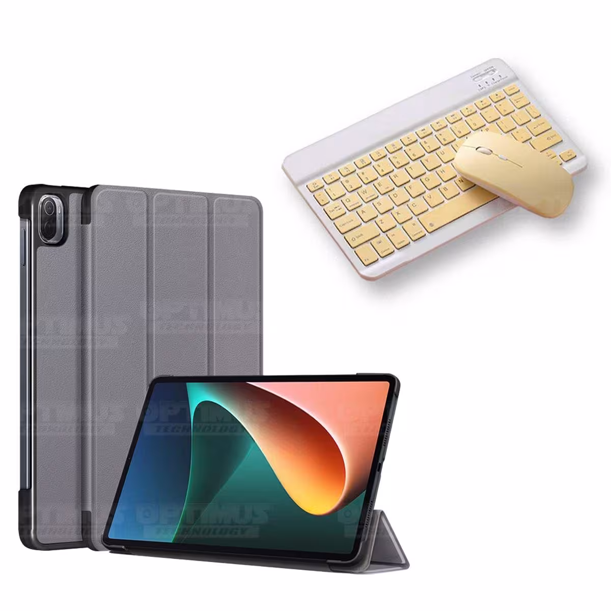 Kit Case Forro Protector + Teclado y Mouse Ratón Bluetooth para Tablet Xiaomi Mi Pad 5 OPTIMUS TECHNOLOGY™ - 7