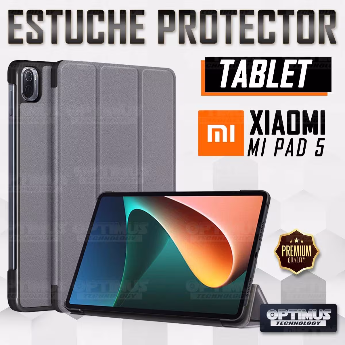 Kit Case Forro Protector + Teclado y Mouse Ratón Bluetooth para Tablet Xiaomi Mi Pad 5 OPTIMUS TECHNOLOGY™ - 32