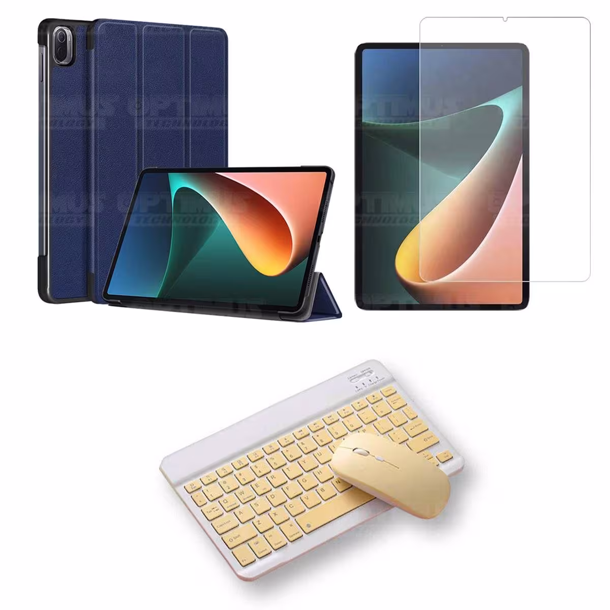 Kit Vidrio templado + Case Protector + Teclado y Mouse Bluetooth Tablet Xiaomi Mi Pad 5 OPTIMUS TECHNOLOGY™ - 2