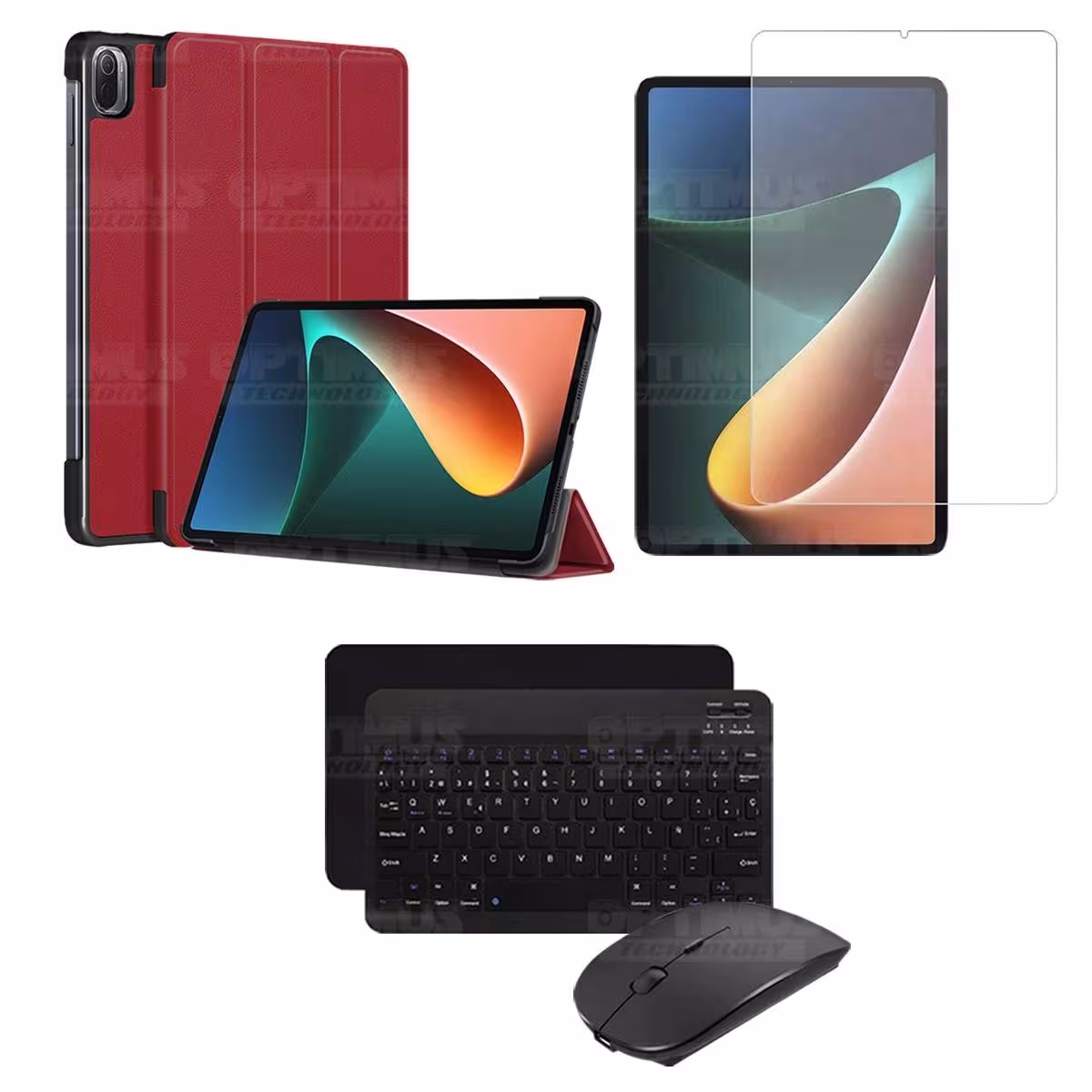 Kit Vidrio templado + Case Protector + Teclado y Mouse Bluetooth Tablet Xiaomi Mi Pad 5 OPTIMUS TECHNOLOGY™ - 17