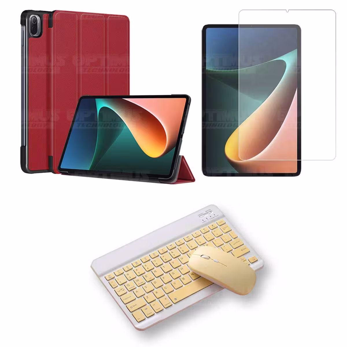 Kit Vidrio templado + Case Protector + Teclado y Mouse Bluetooth Tablet Xiaomi Mi Pad 5 OPTIMUS TECHNOLOGY™ - 19