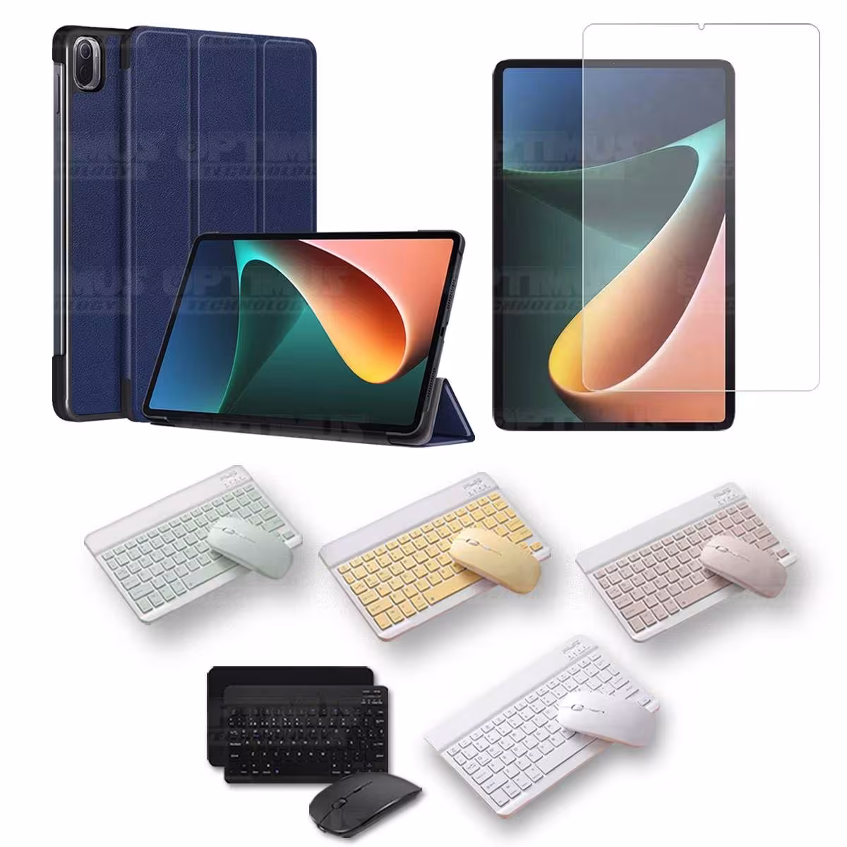 Kit Vidrio templado + Case Protector + Teclado y Mouse Bluetooth Tablet Xiaomi Mi Pad 5 OPTIMUS TECHNOLOGY™ - 26