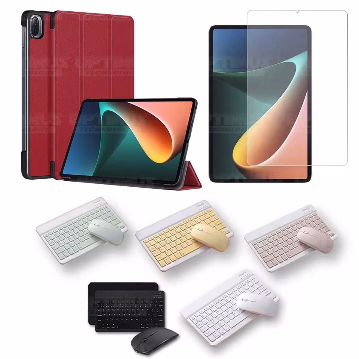 Kit Vidrio templado + Case Protector + Teclado y Mouse Bluetooth Tablet Xiaomi Mi Pad 5 OPTIMUS TECHNOLOGY™ - 38