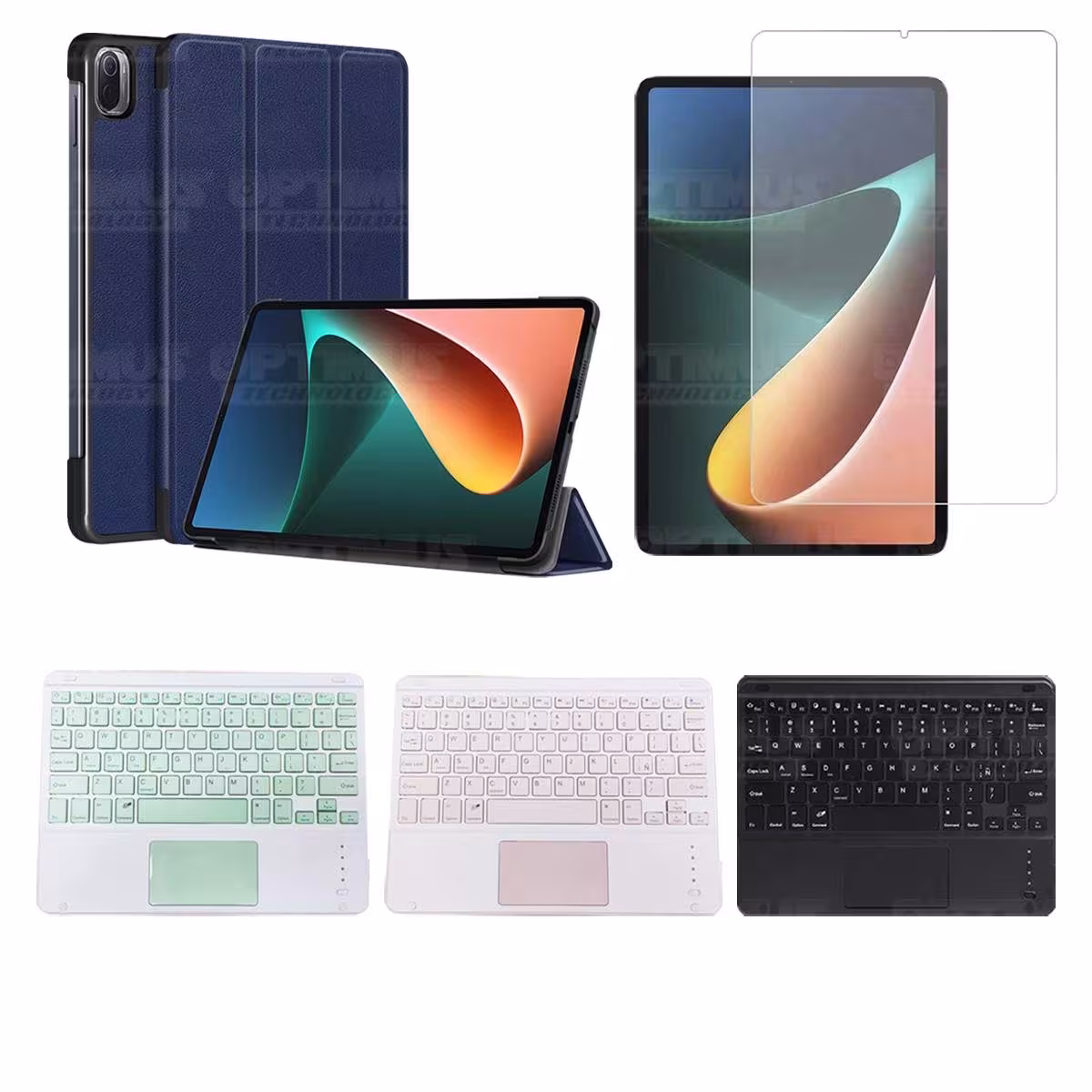Kit Vidrio templado + Case Protector + Teclado Touchpad Bluetooth Tablet Xiaomi Mi Pad 5 OPTIMUS TECHNOLOGY™ - 16