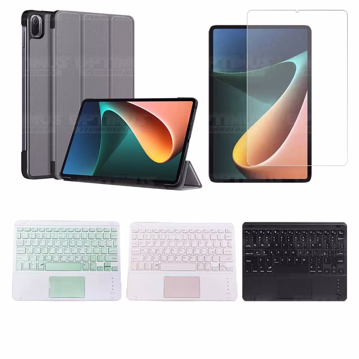 Kit Vidrio templado + Case Protector + Teclado Touchpad Bluetooth Tablet Xiaomi Mi Pad 5 OPTIMUS TECHNOLOGY™ - 20
