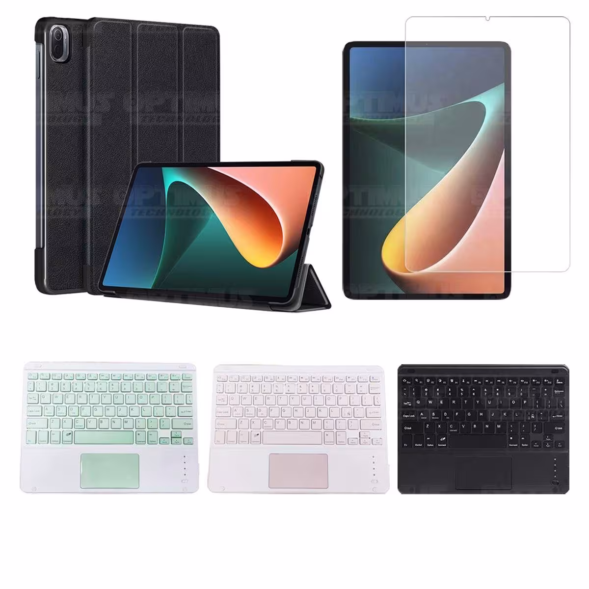 Kit Vidrio templado + Case Protector + Teclado Touchpad Bluetooth Tablet Xiaomi Mi Pad 5 OPTIMUS TECHNOLOGY™ - 25