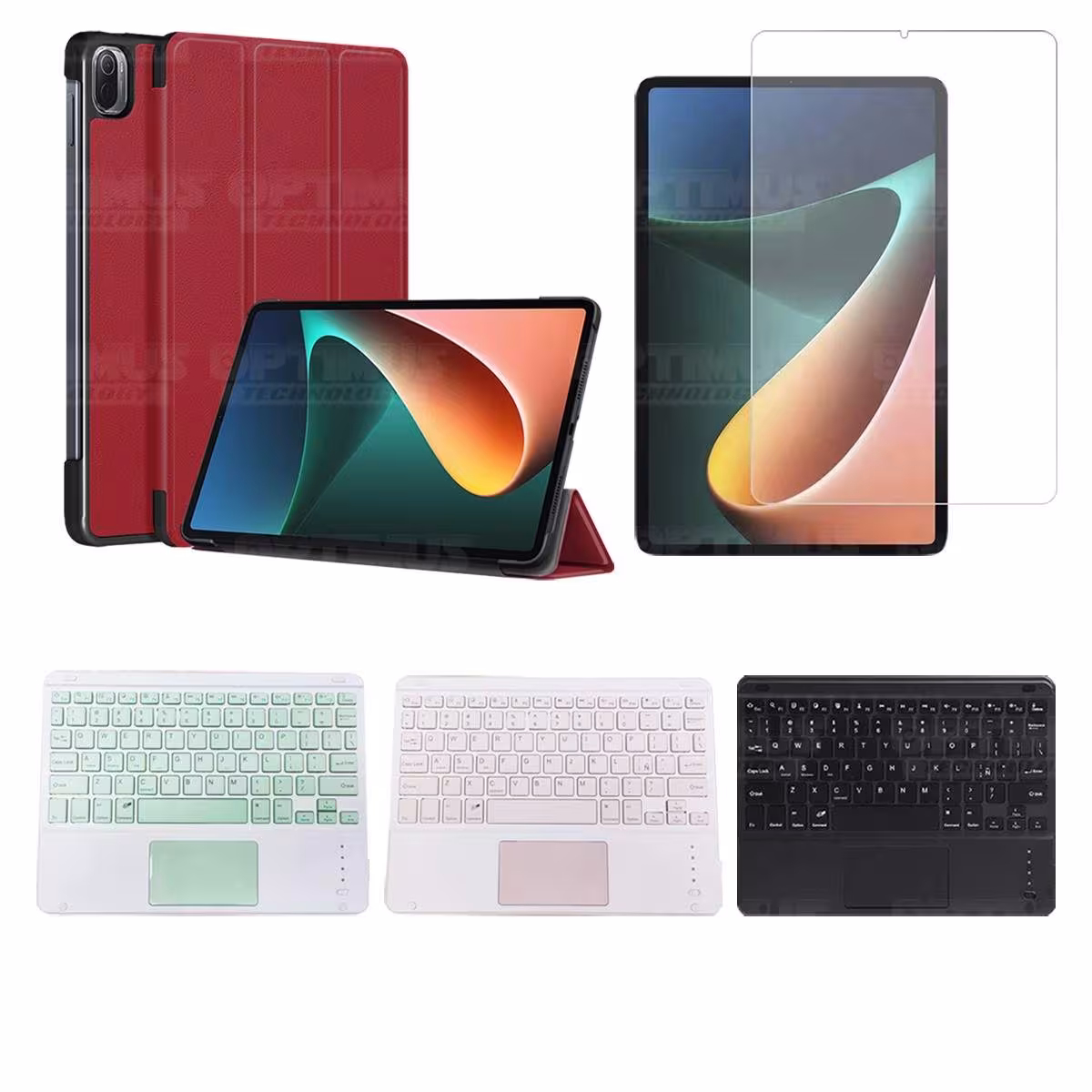 Kit Vidrio templado + Case Protector + Teclado Touchpad Bluetooth Tablet Xiaomi Mi Pad 5 OPTIMUS TECHNOLOGY™ - 29