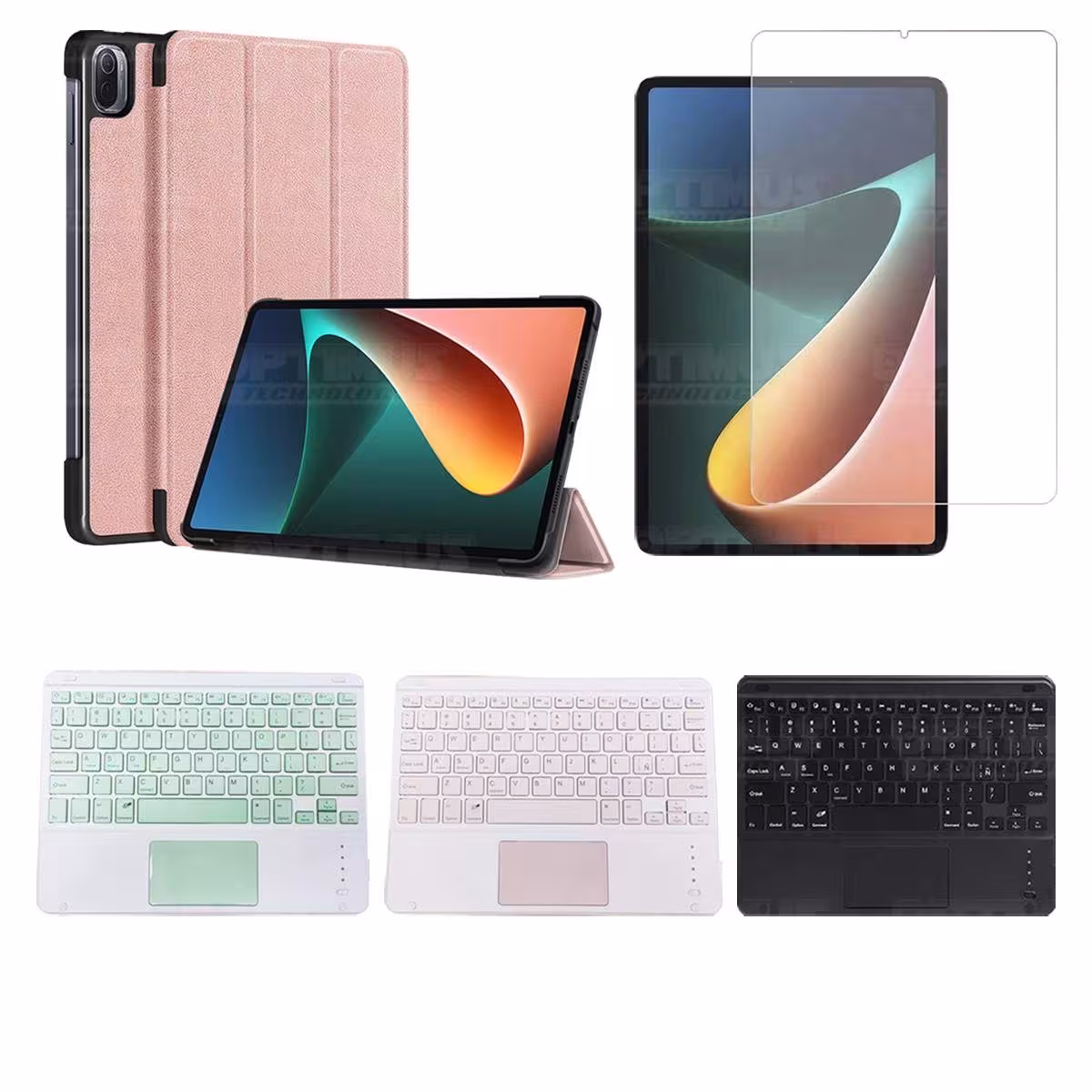 Kit Vidrio templado + Case Protector + Teclado Touchpad Bluetooth Tablet Xiaomi Mi Pad 5 OPTIMUS TECHNOLOGY™ - 33