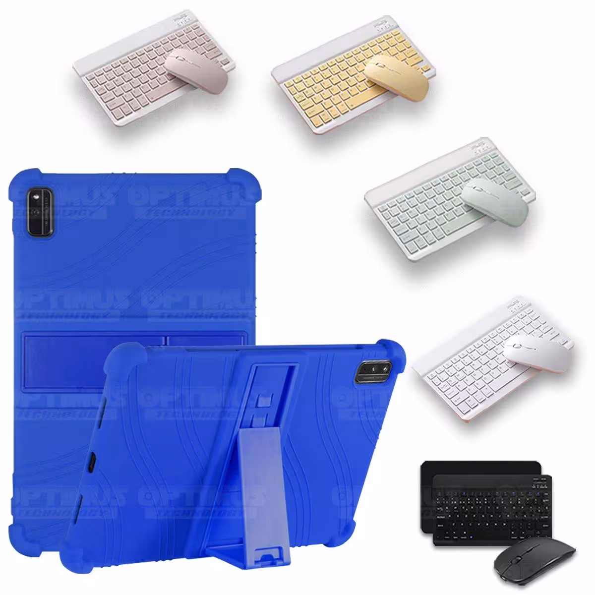 Kit Case Forro Protector Antigolpes + Teclado y Mouse Bluetooth Tablet Xiaomi Mi Pad 5 OPTIMUS TECHNOLOGY™ - 26