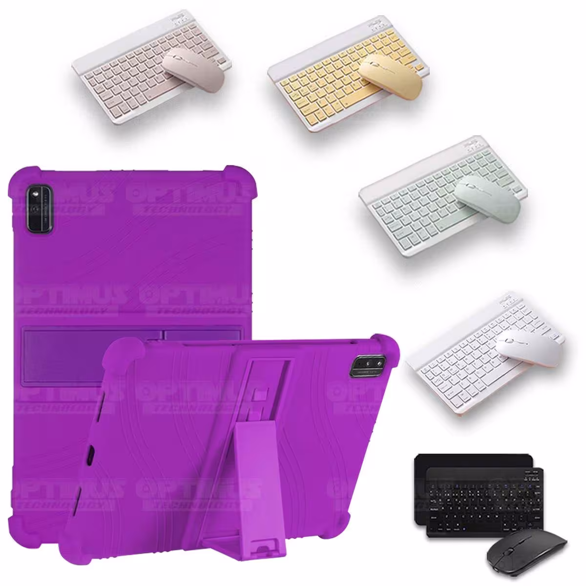 Kit Case Forro Protector Antigolpes + Teclado y Mouse Bluetooth Tablet Xiaomi Mi Pad 5 OPTIMUS TECHNOLOGY™ - 30