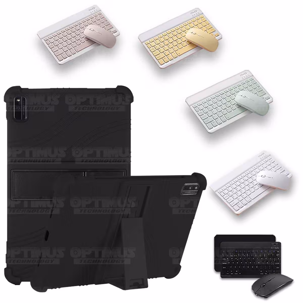 Kit Case Forro Protector Antigolpes + Teclado y Mouse Bluetooth Tablet Xiaomi Mi Pad 5 OPTIMUS TECHNOLOGY™ - 34