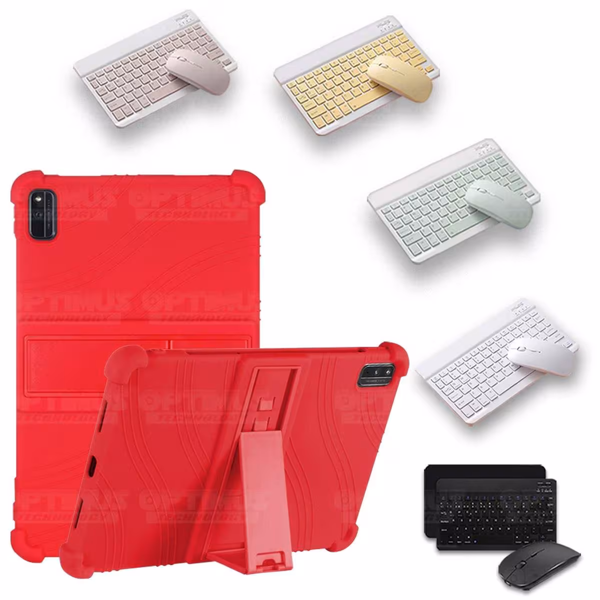 Kit Case Forro Protector Antigolpes + Teclado y Mouse Bluetooth Tablet Xiaomi Mi Pad 5 OPTIMUS TECHNOLOGY™ - 38