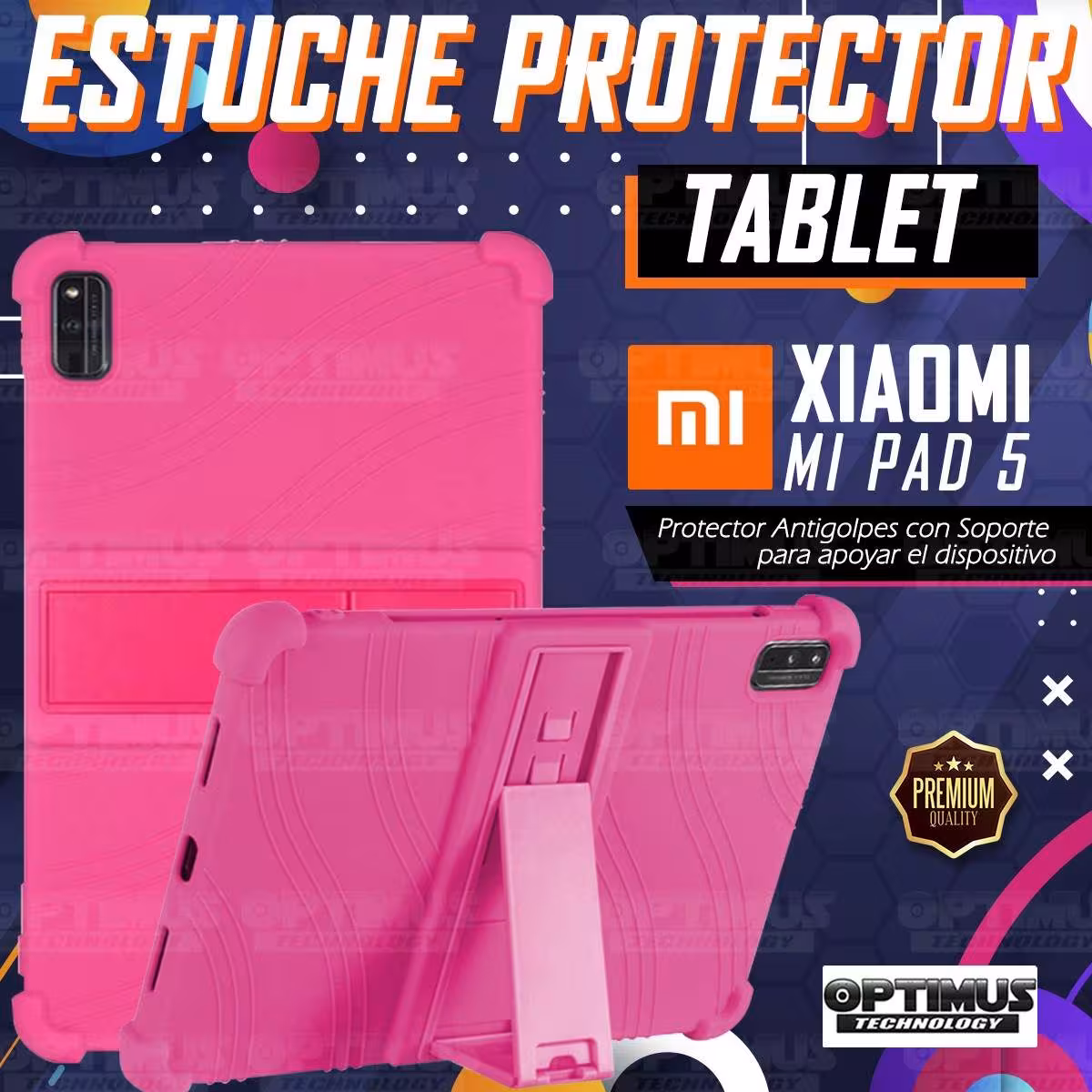Kit Case Forro Protector Antigolpes + Teclado y Mouse Bluetooth Tablet Xiaomi Mi Pad 5 OPTIMUS TECHNOLOGY™ - 44