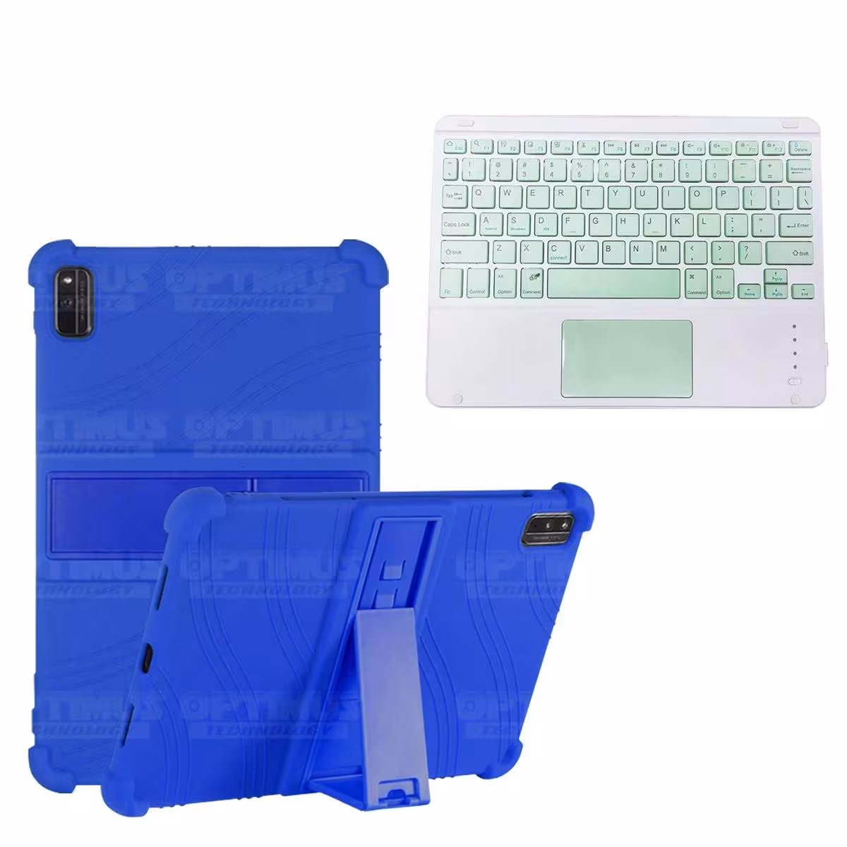 Kit Estuche Protector Antigolpes + Teclado Mouse Touchpad Bluetooth Xiaomi Mi Pad 5 OPTIMUS TECHNOLOGY™ - 1