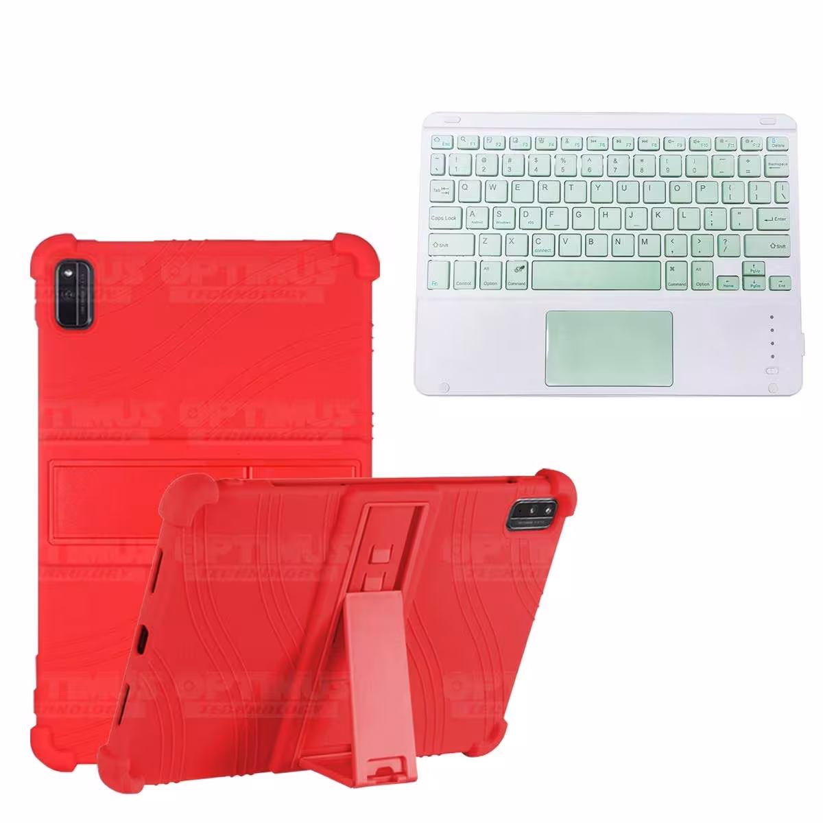 Kit Estuche Protector Antigolpes + Teclado Mouse Touchpad Bluetooth Xiaomi Mi Pad 5 OPTIMUS TECHNOLOGY™ - 12