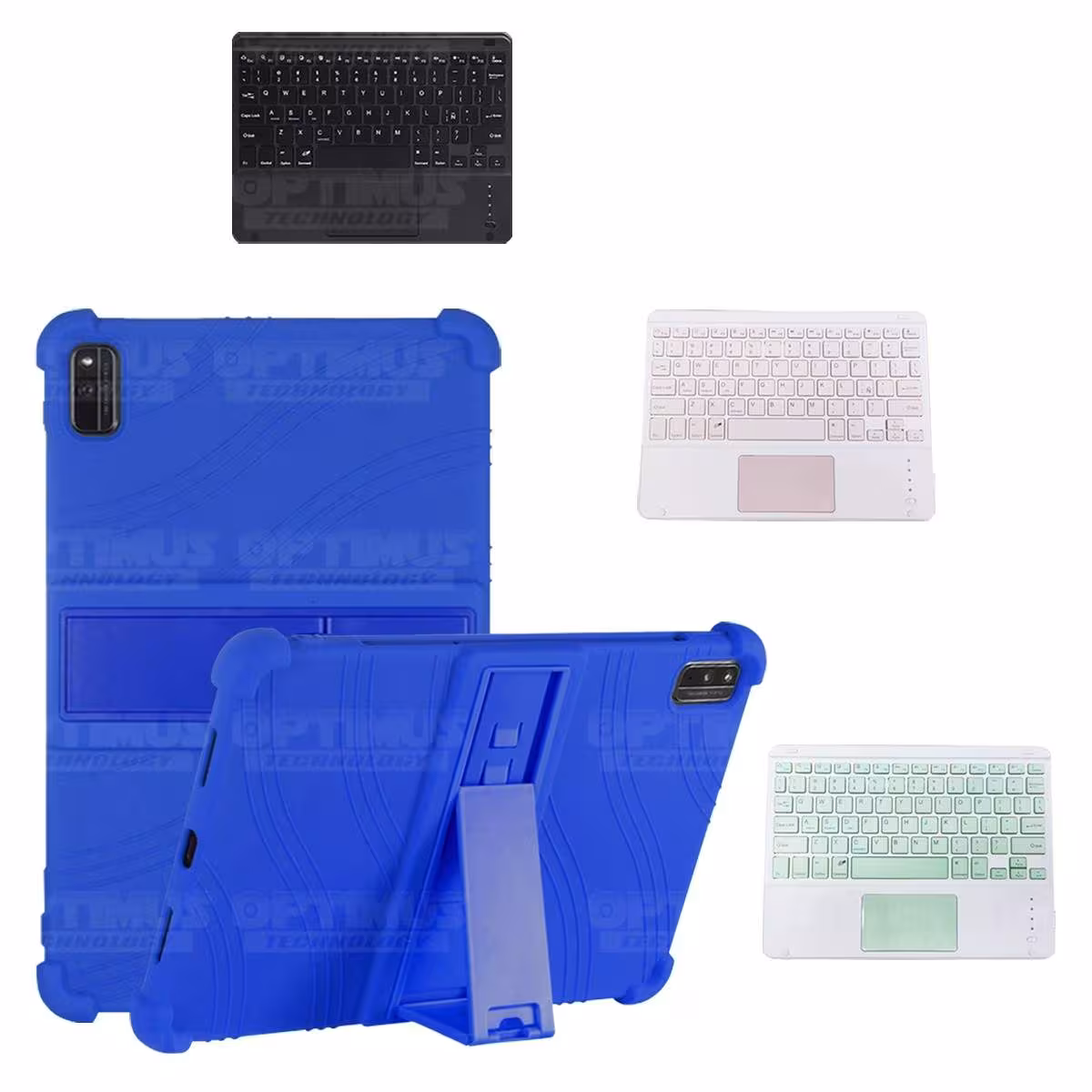 Kit Estuche Protector Antigolpes + Teclado Mouse Touchpad Bluetooth Xiaomi Mi Pad 5 OPTIMUS TECHNOLOGY™ - 16