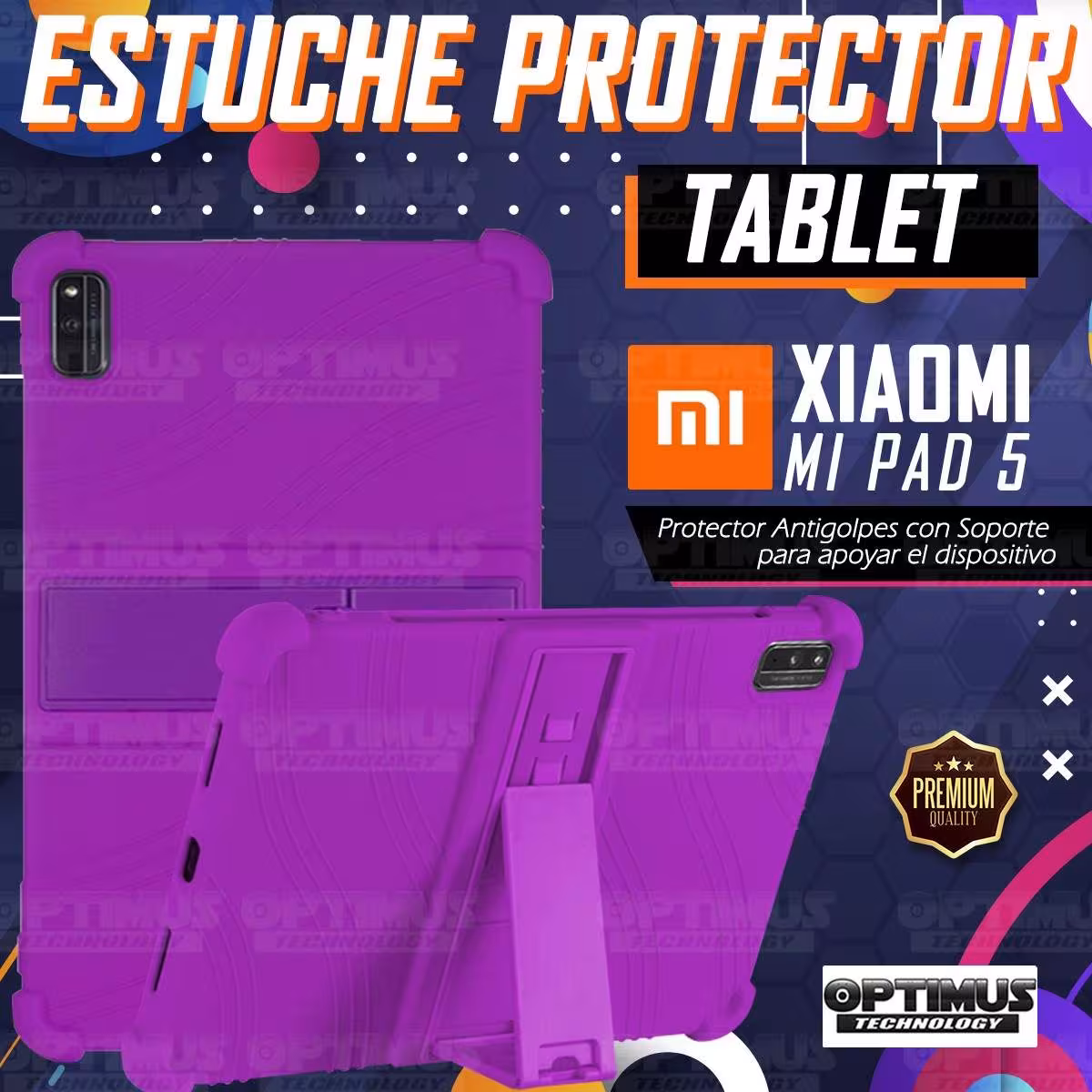 Kit Estuche Protector Antigolpes + Teclado Mouse Touchpad Bluetooth Xiaomi Mi Pad 5 OPTIMUS TECHNOLOGY™ - 22