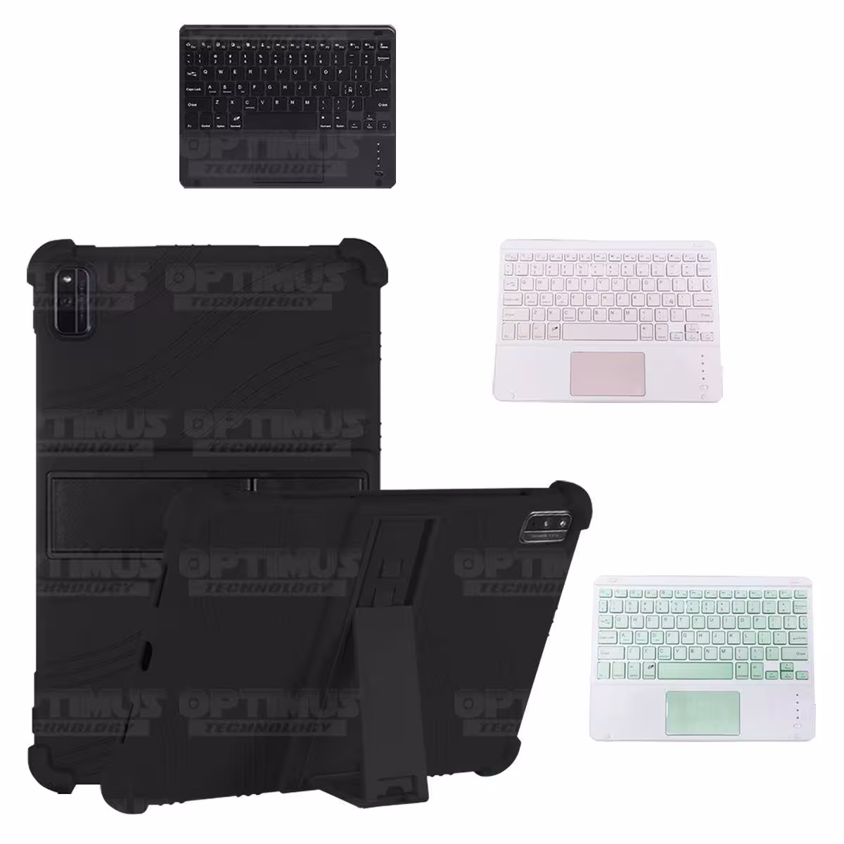 Kit Estuche Protector Antigolpes + Teclado Mouse Touchpad Bluetooth Xiaomi Mi Pad 5 OPTIMUS TECHNOLOGY™ - 28