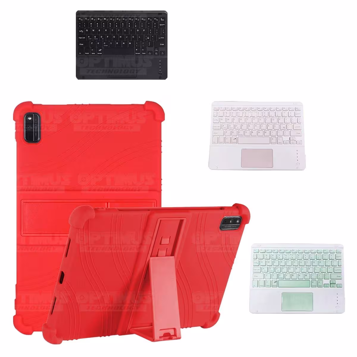 Kit Estuche Protector Antigolpes + Teclado Mouse Touchpad Bluetooth Xiaomi Mi Pad 5 OPTIMUS TECHNOLOGY™ - 24