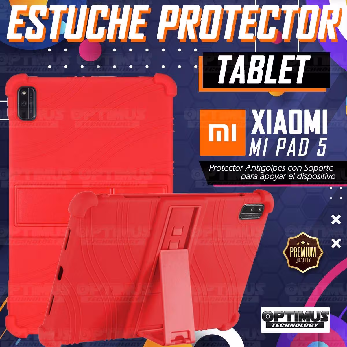 Kit Vidrio templado + Estuche Protector + Teclado Touchpad Bluetooth Tablet Xiaomi Mi Pad 5 OPTIMUS TECHNOLOGY™ - 30