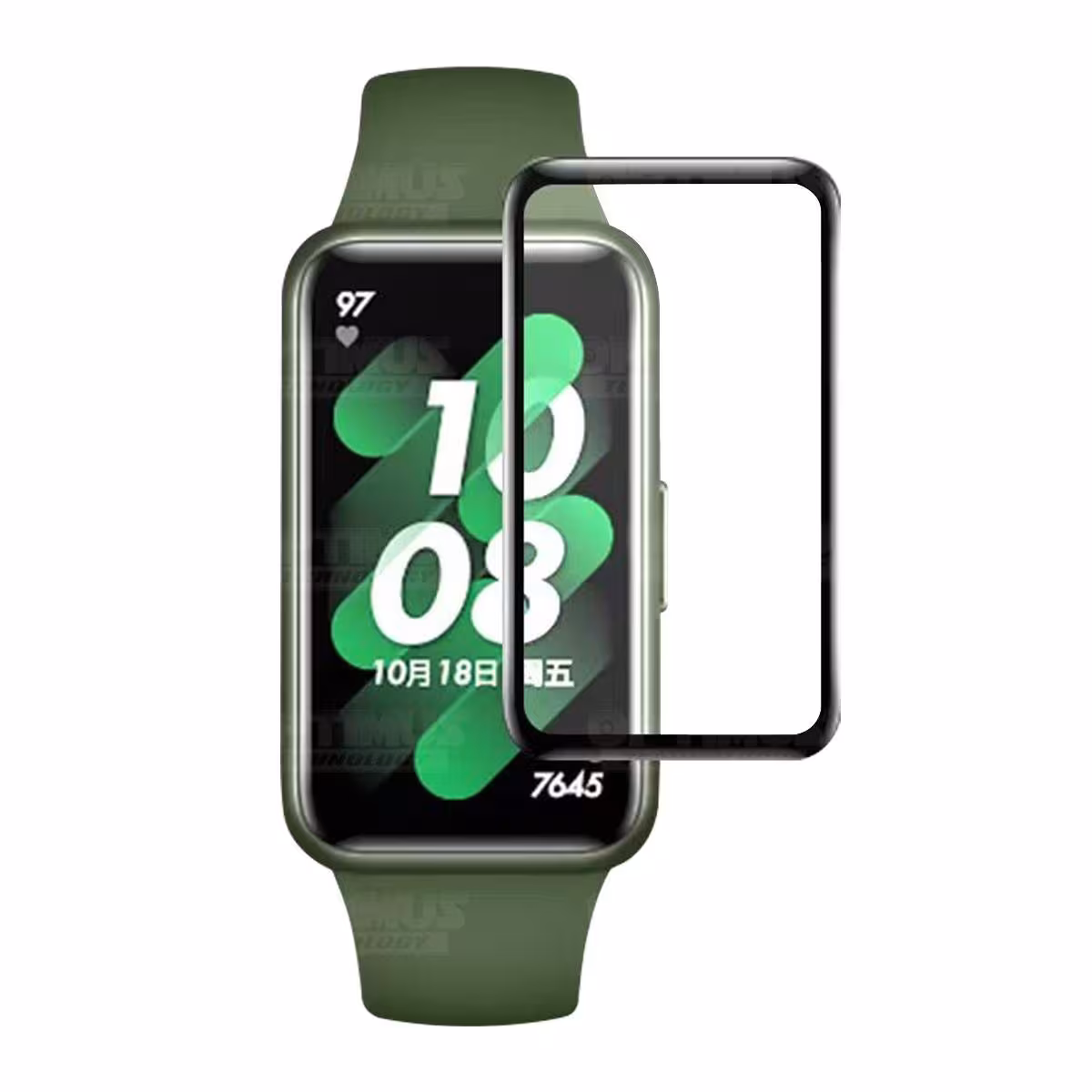 Vidrio Templado Cerámico Nanoglass Para Reloj Smartwatch Huawei Band 7 | OPTIMUS TECHNOLOGY™ | VTP-CR-HW-BND-7 |