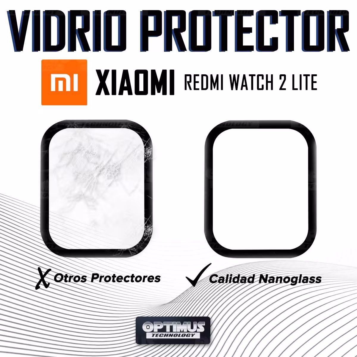 Vidrio Templado Cerámico Nanoglass Para Reloj Smartwatch Xiaomi Redmi Watch 2 Lite OPTIMUS TECHNOLOGY™ - 4