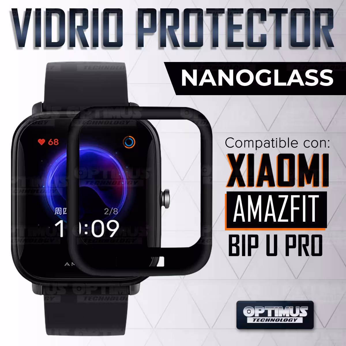 Vidrio Templado Cerámico Nanoglass Para Reloj Smartwatch Xiaomi Amazfit bip U Pro