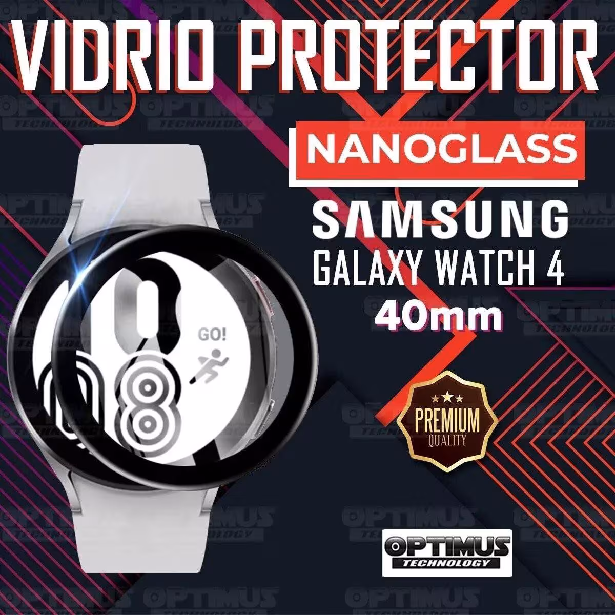 Vidrio Templado Protector cerámico Reloj Samsung Galaxy Watch 4 40mm | | VTP-CR-SG-W-40MM |